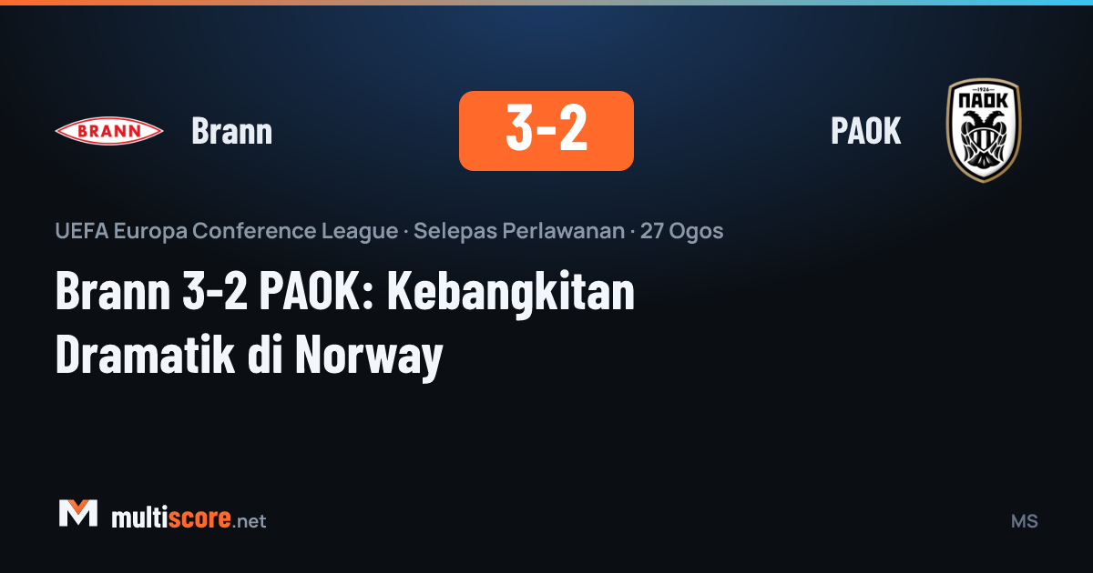 Brann ve PAOK oyuncuları UEFA Konferans Ligi maçında mücadele ediyor