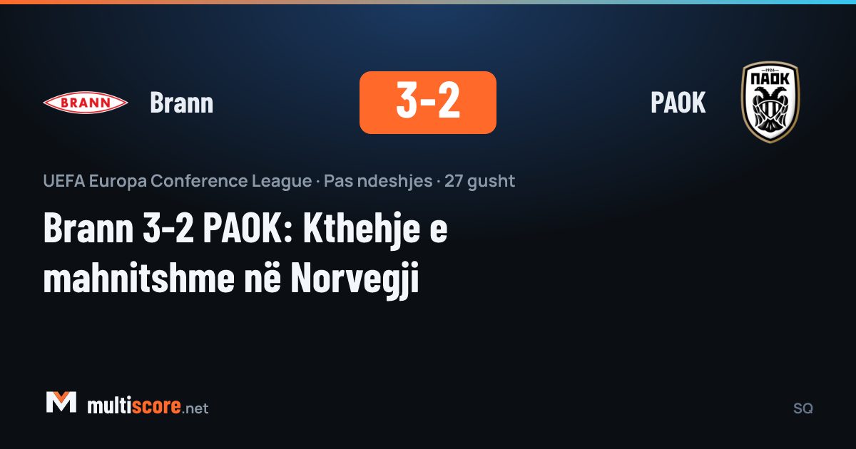 Brann ve PAOK oyuncuları UEFA Konferans Ligi maçında mücadele ediyor