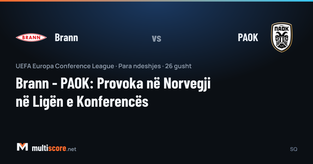Brann - PAOK UEFA Conference League maç önizleme görseli