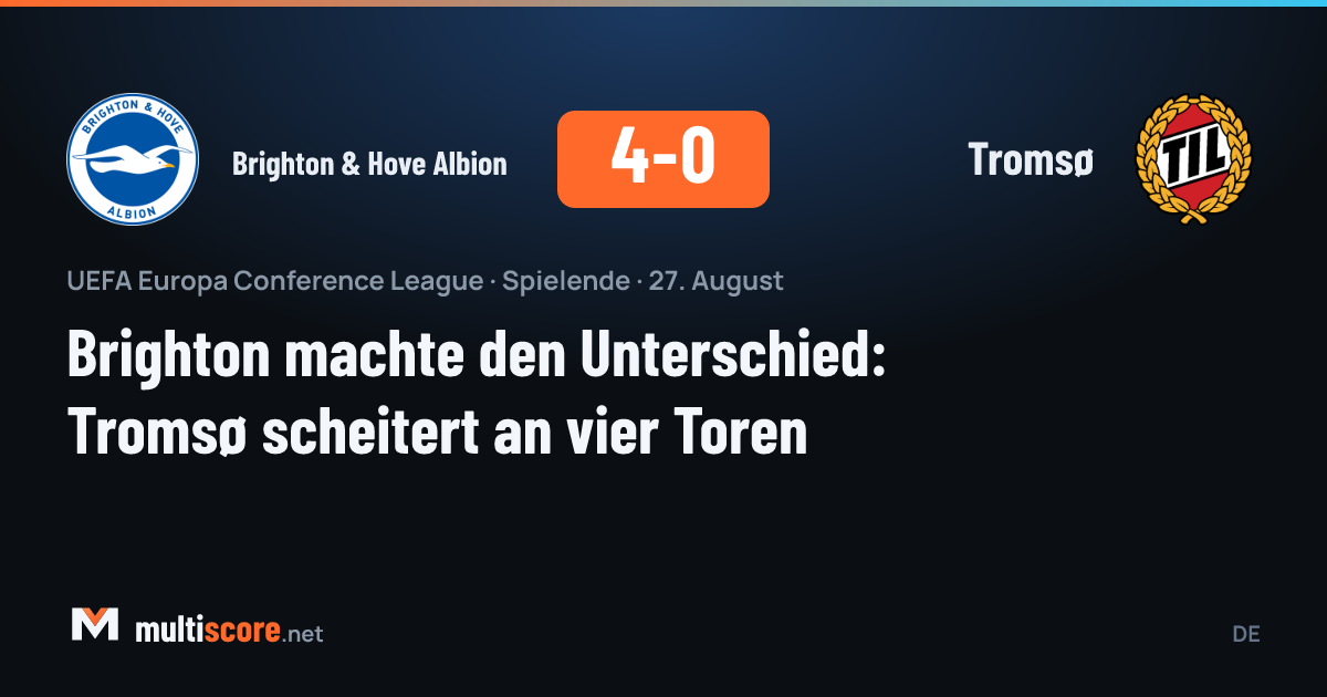 Brighton & Hove Albion - Tromsø maçından bir kare