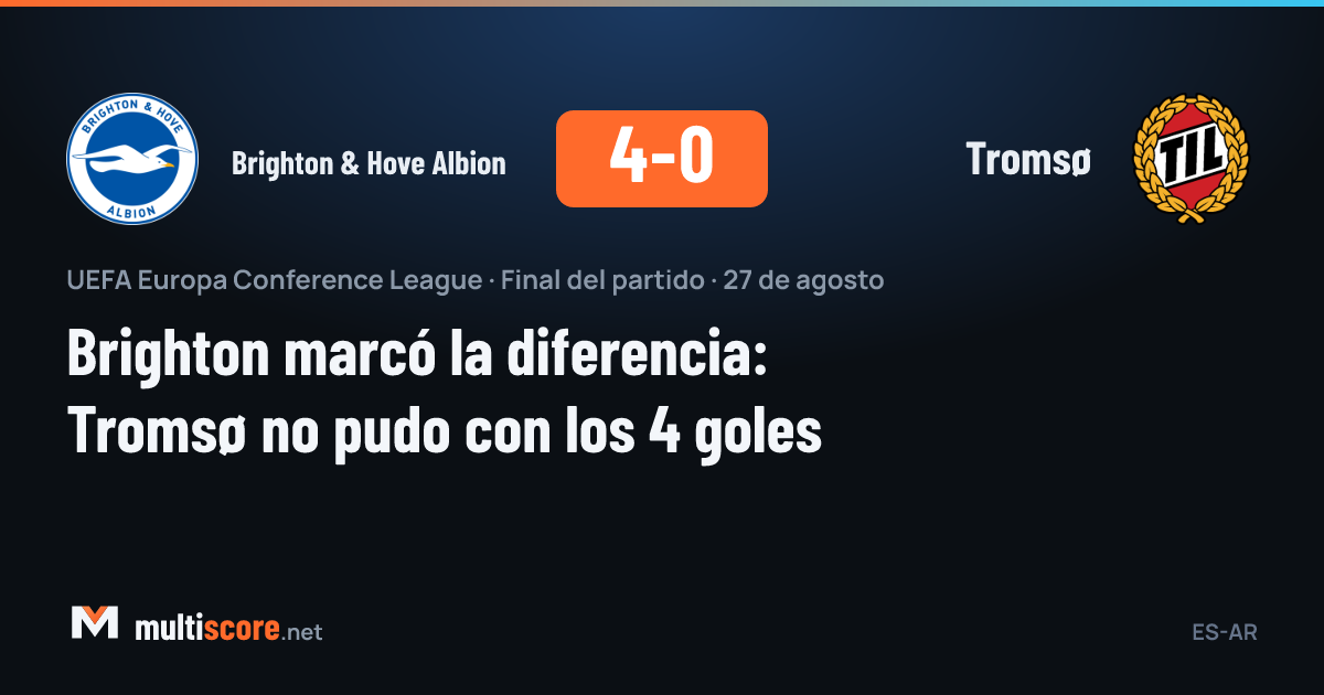 Brighton & Hove Albion - Tromsø maçından bir kare