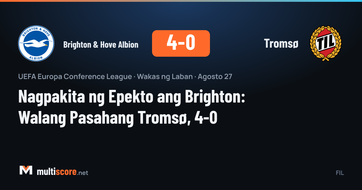 Brighton & Hove Albion - Tromsø maçından bir kare