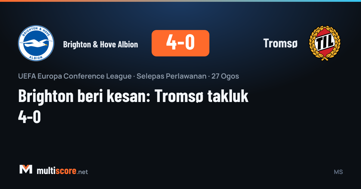 Brighton & Hove Albion - Tromsø maçından bir kare