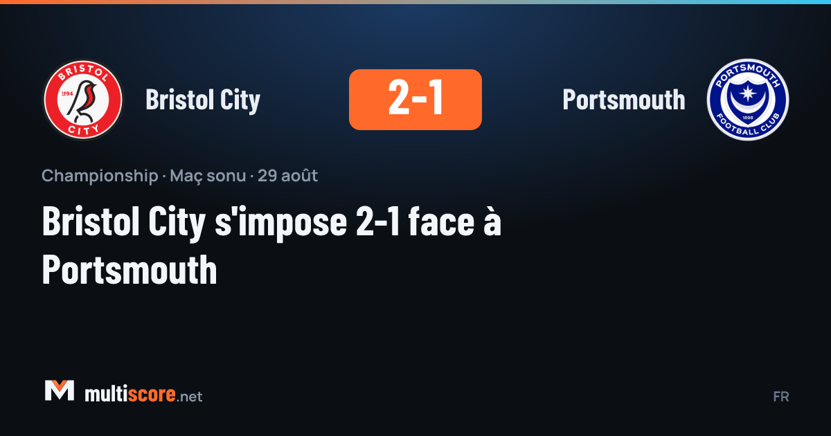 Bristol City - Portsmouth Championship maçı