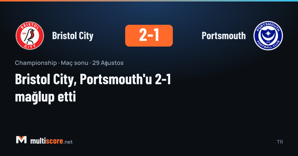 Bristol City - Portsmouth Championship maçı