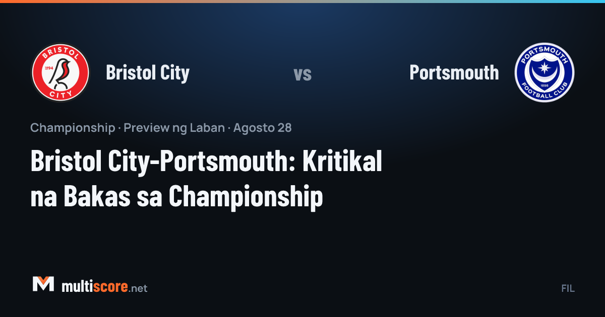 Bristol City - Portsmouth Championship maç önü