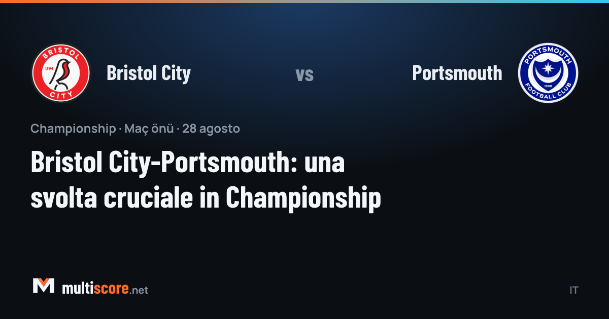Bristol City - Portsmouth Championship maç önü