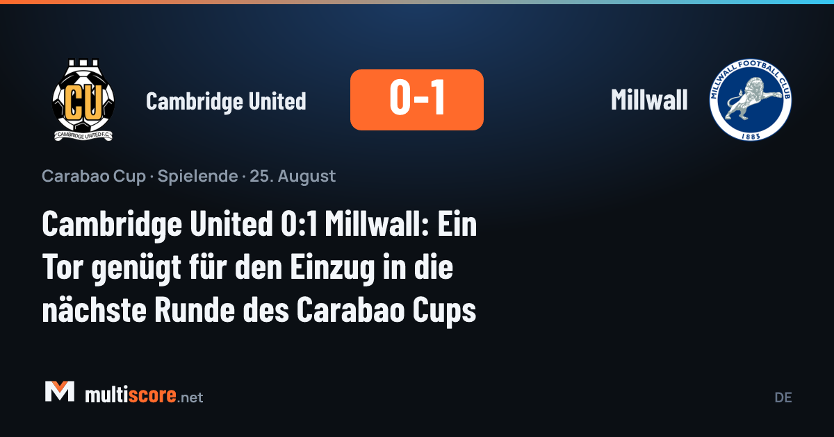 Cambridge United - Millwall