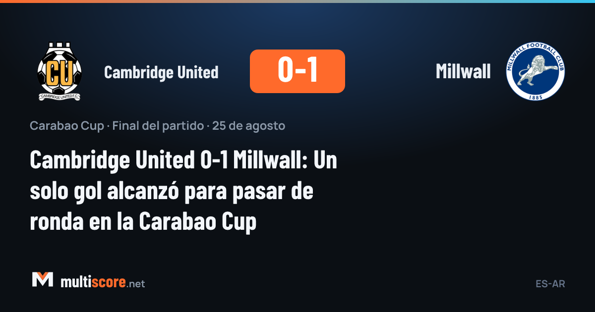 Cambridge United - Millwall