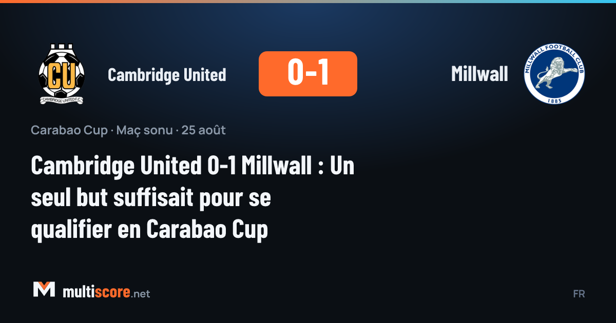 Cambridge United - Millwall