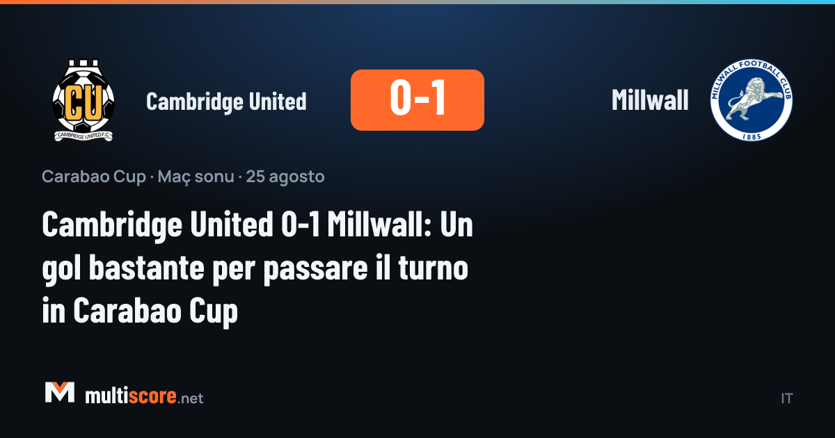 Cambridge United - Millwall