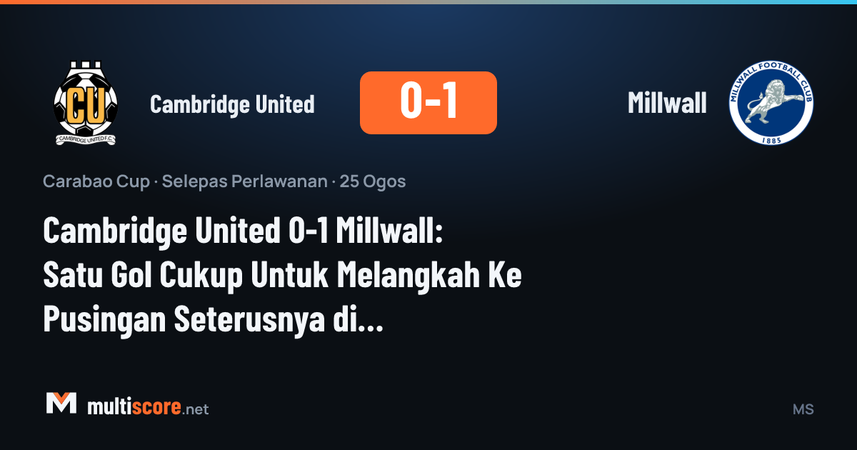 Cambridge United - Millwall