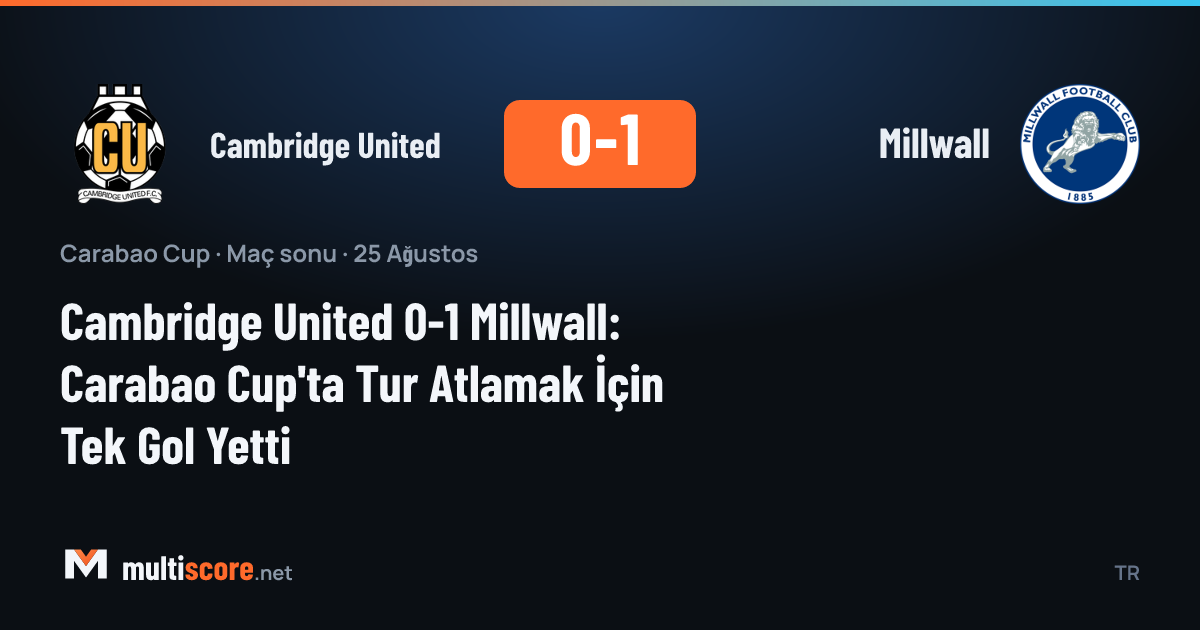Cambridge United - Millwall
