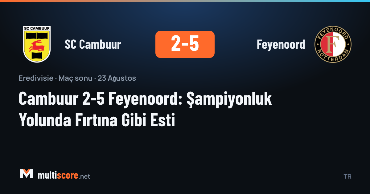 SC Cambuur ve Feyenoord oyuncuları Eredivisie maçında mücadele ediyor