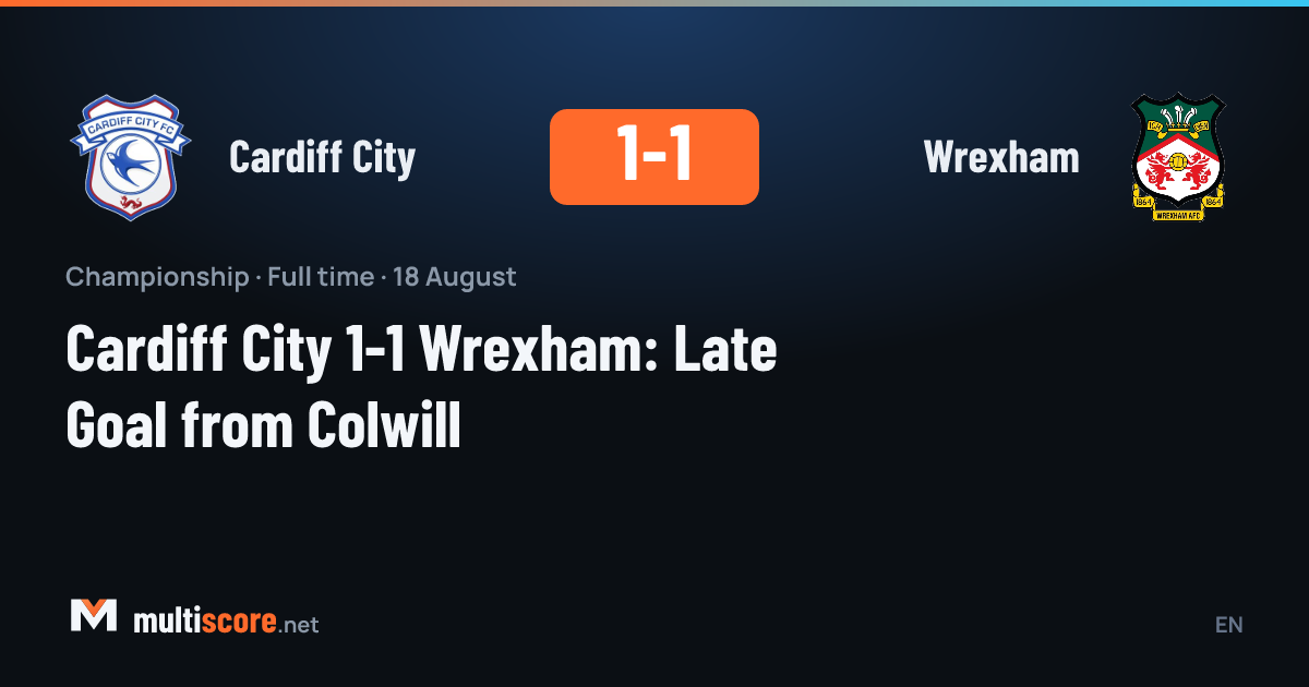 Cardiff City ile Wrexham arasındaki Championship maçından bir kare