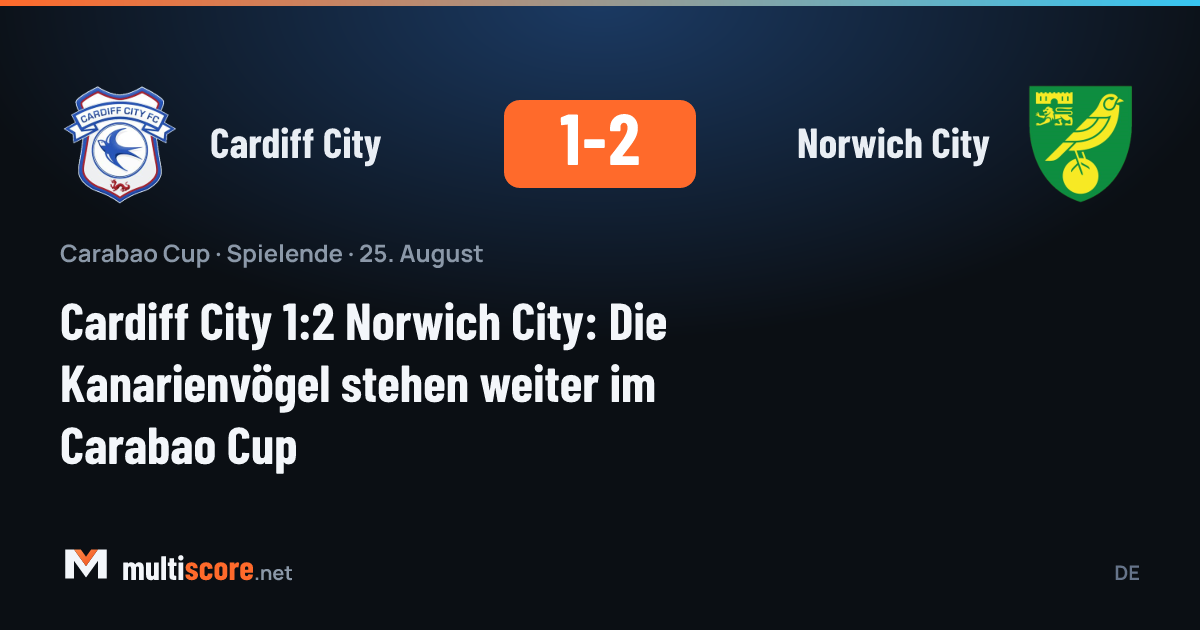 Cardiff City ile Norwich City arasındaki Carabao Cup maçından bir kare