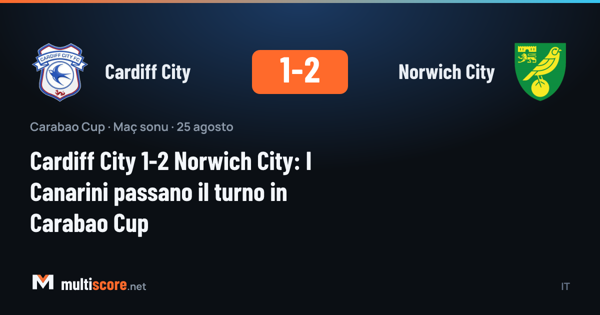Cardiff City ile Norwich City arasındaki Carabao Cup maçından bir kare