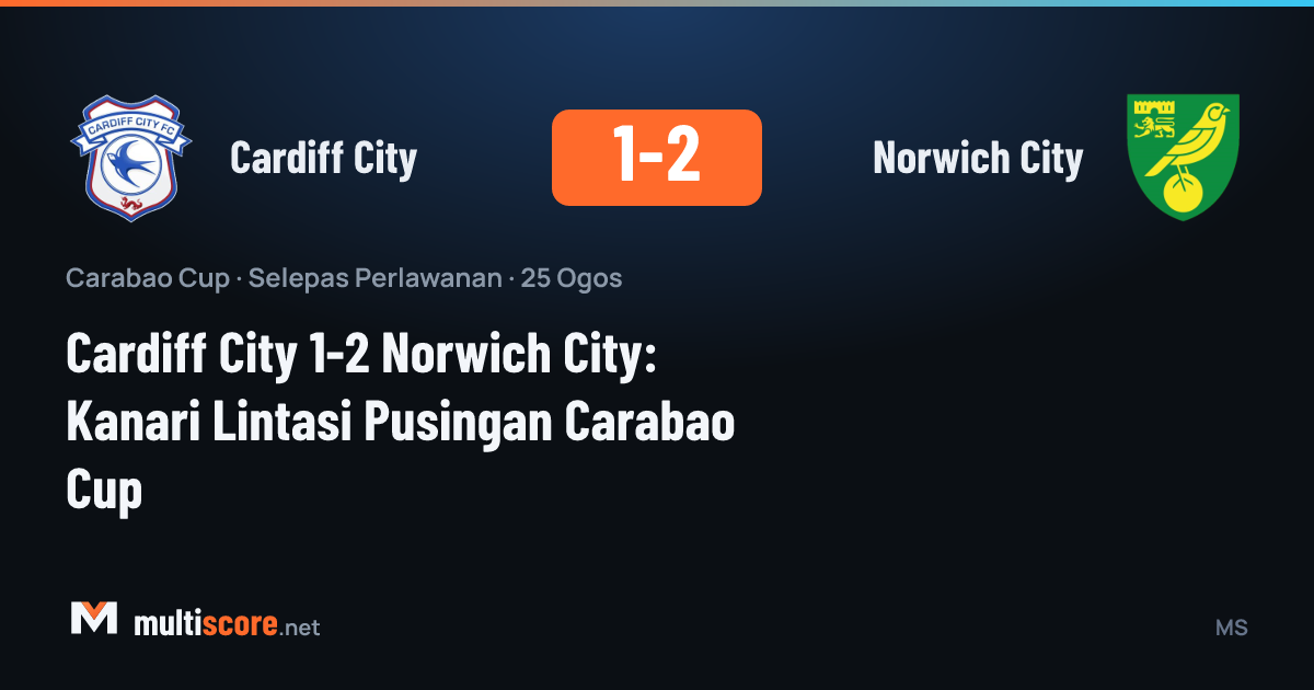 Cardiff City ile Norwich City arasındaki Carabao Cup maçından bir kare