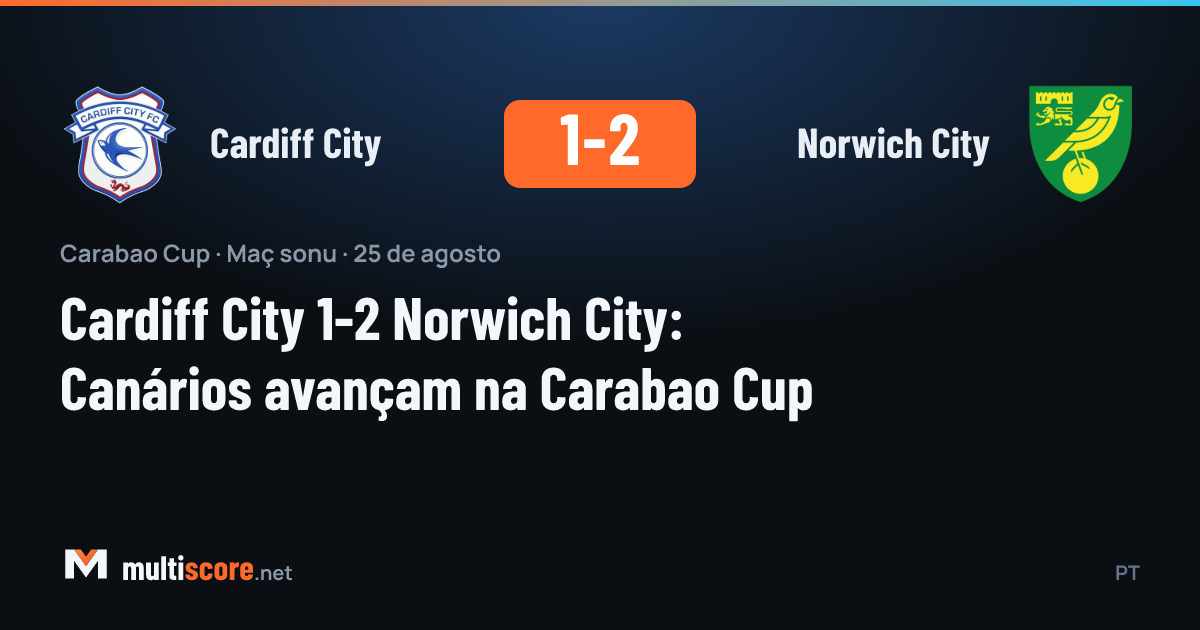 Cardiff City ile Norwich City arasındaki Carabao Cup maçından bir kare