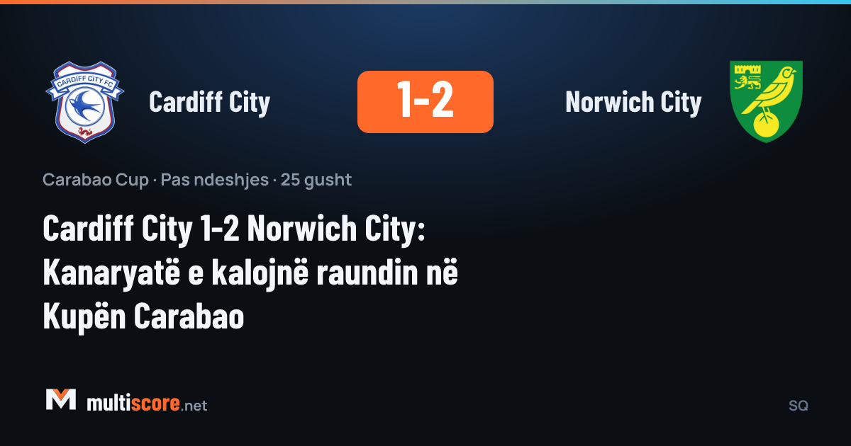 Cardiff City ile Norwich City arasındaki Carabao Cup maçından bir kare