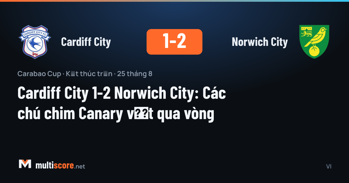 Cardiff City ile Norwich City arasındaki Carabao Cup maçından bir kare