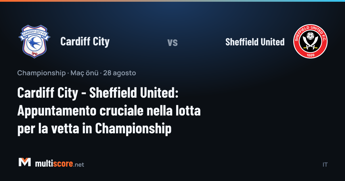 Cardiff City ve Sheffield United oyuncuları Championship maçı için sahada
