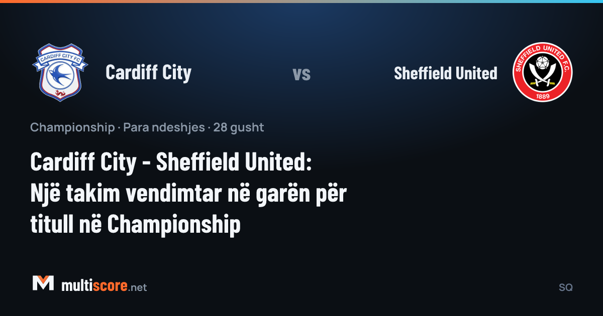 Cardiff City ve Sheffield United oyuncuları Championship maçı için sahada