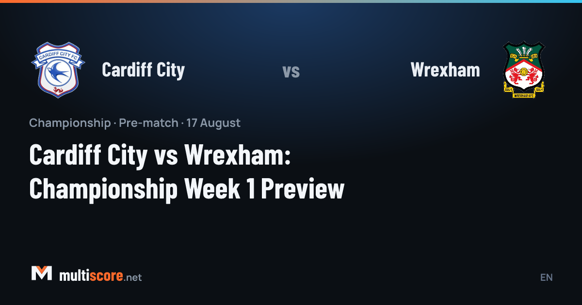 Cardiff City ve Wrexham oyuncuları Championship maçında