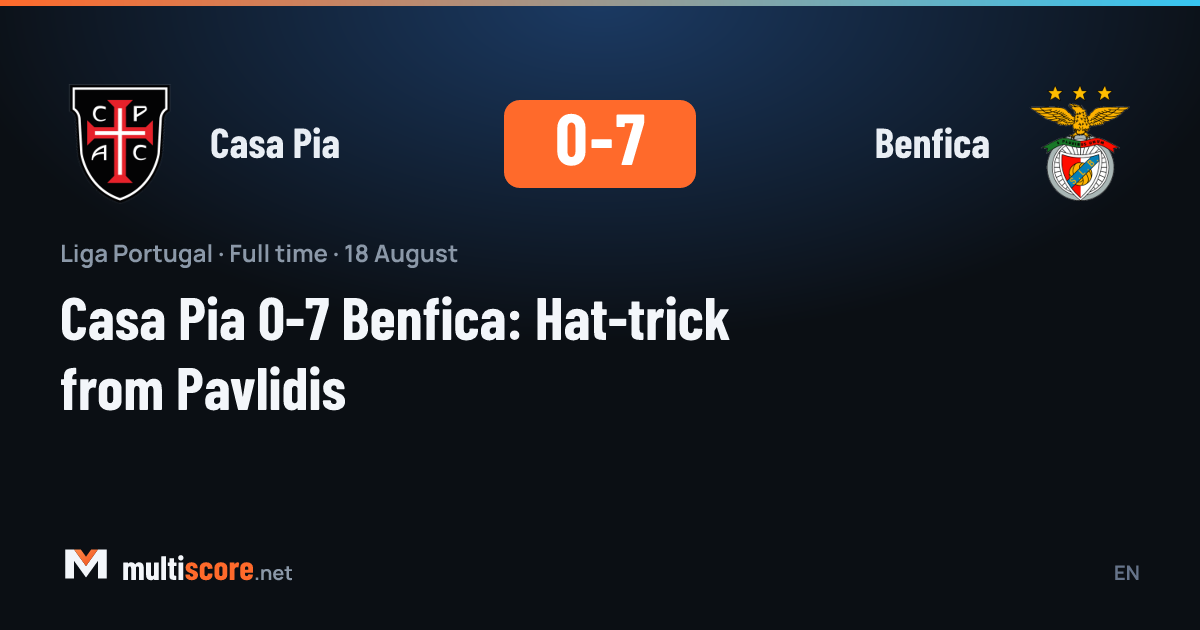 Vangelis Pavlidis Casa Pia'ya karşı hat-trick yaptı