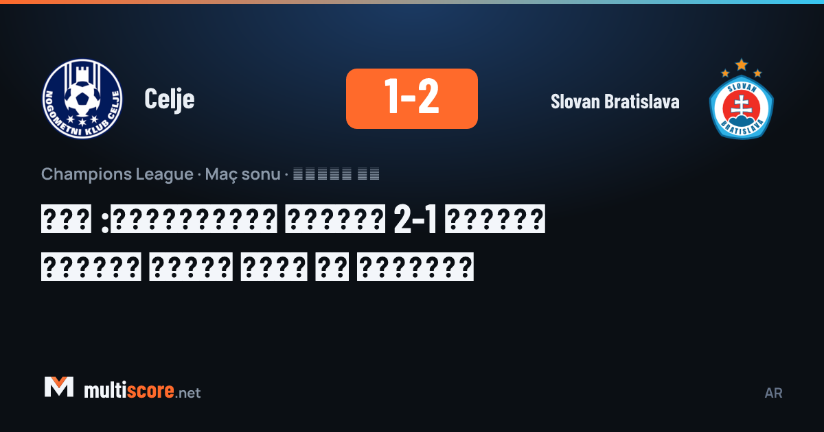 Celje - Slovan Bratislava