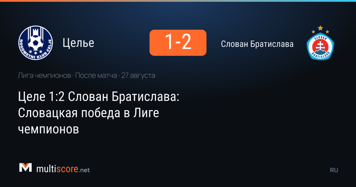 Celje - Slovan Bratislava
