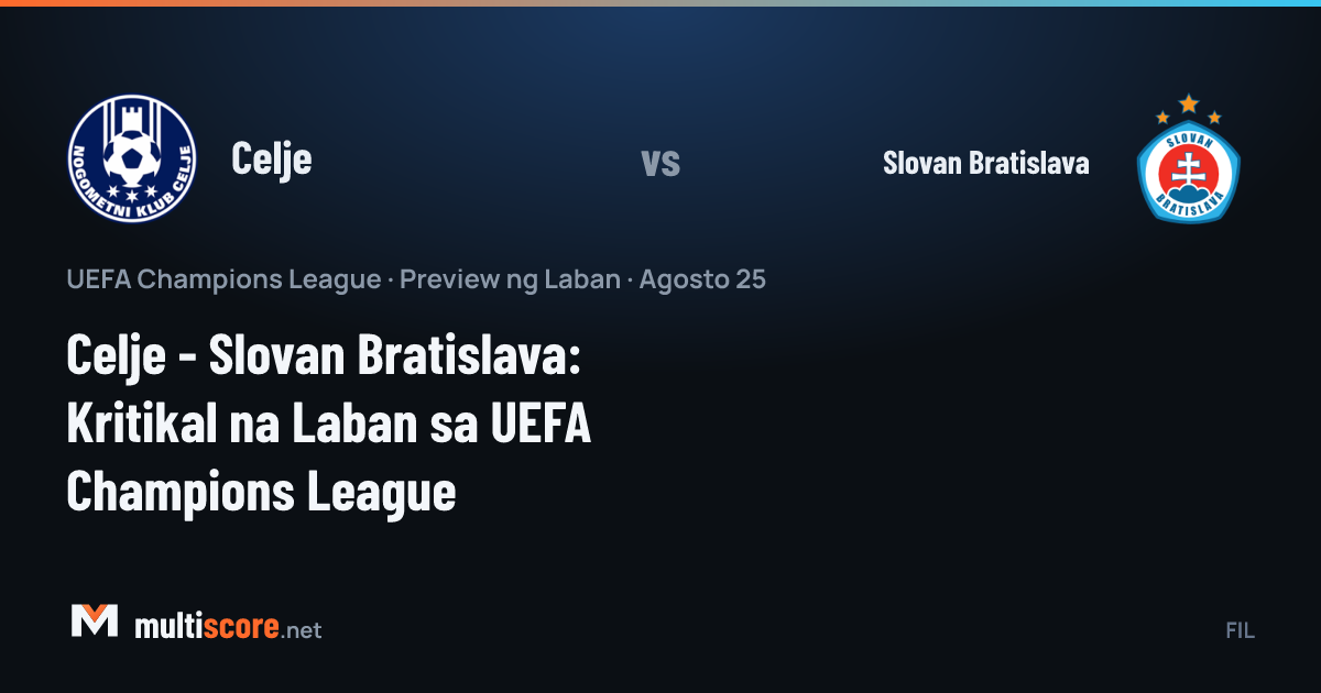 Celje - Slovan Bratislava