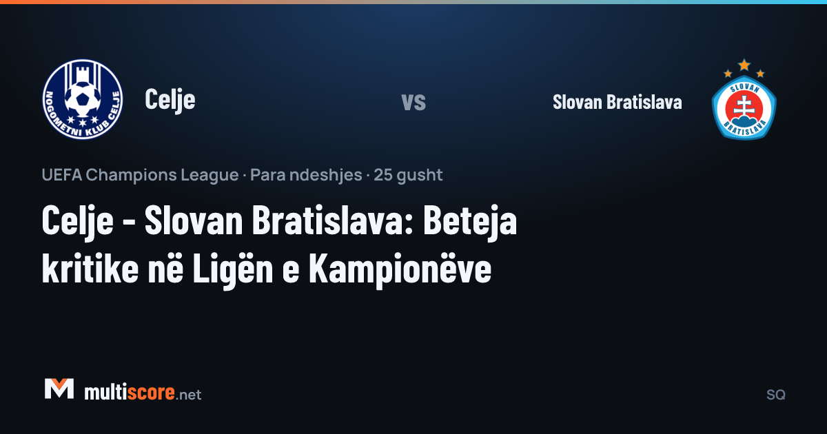 Celje - Slovan Bratislava