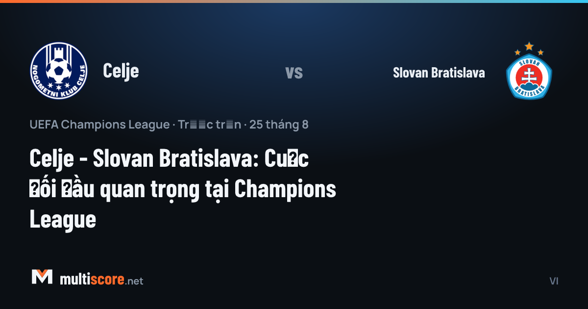 Celje - Slovan Bratislava