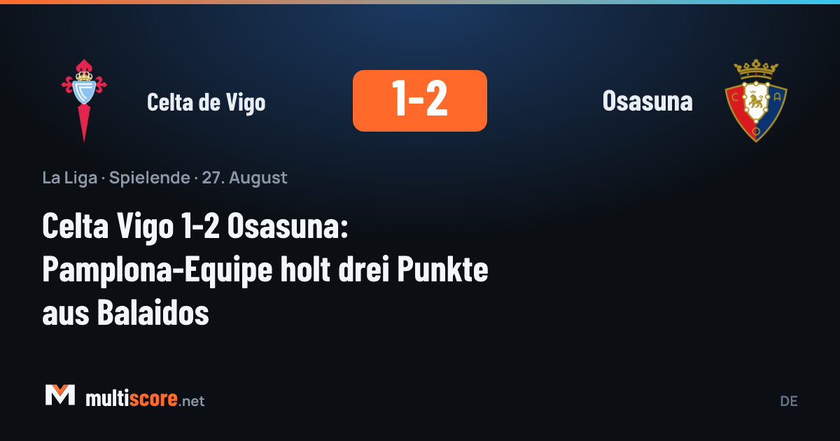Celta Vigo - Osasuna La Liga maçından bir görüntü