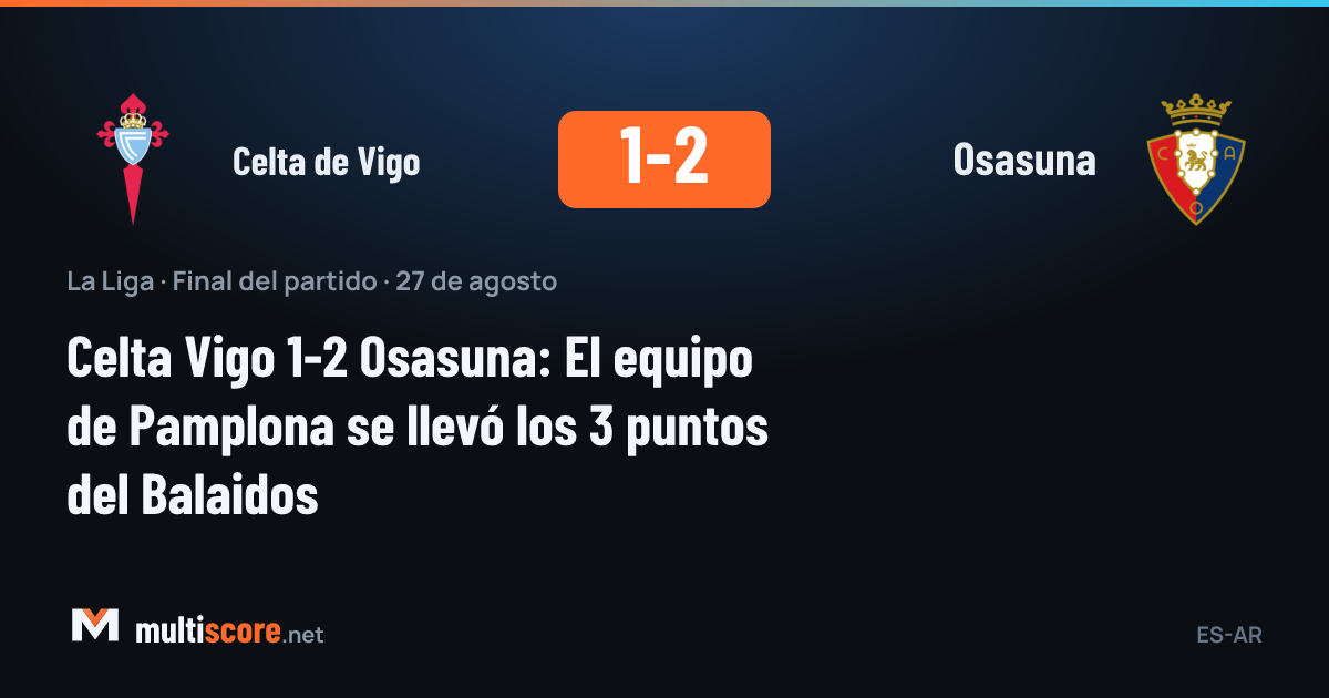 Celta Vigo - Osasuna La Liga maçından bir görüntü