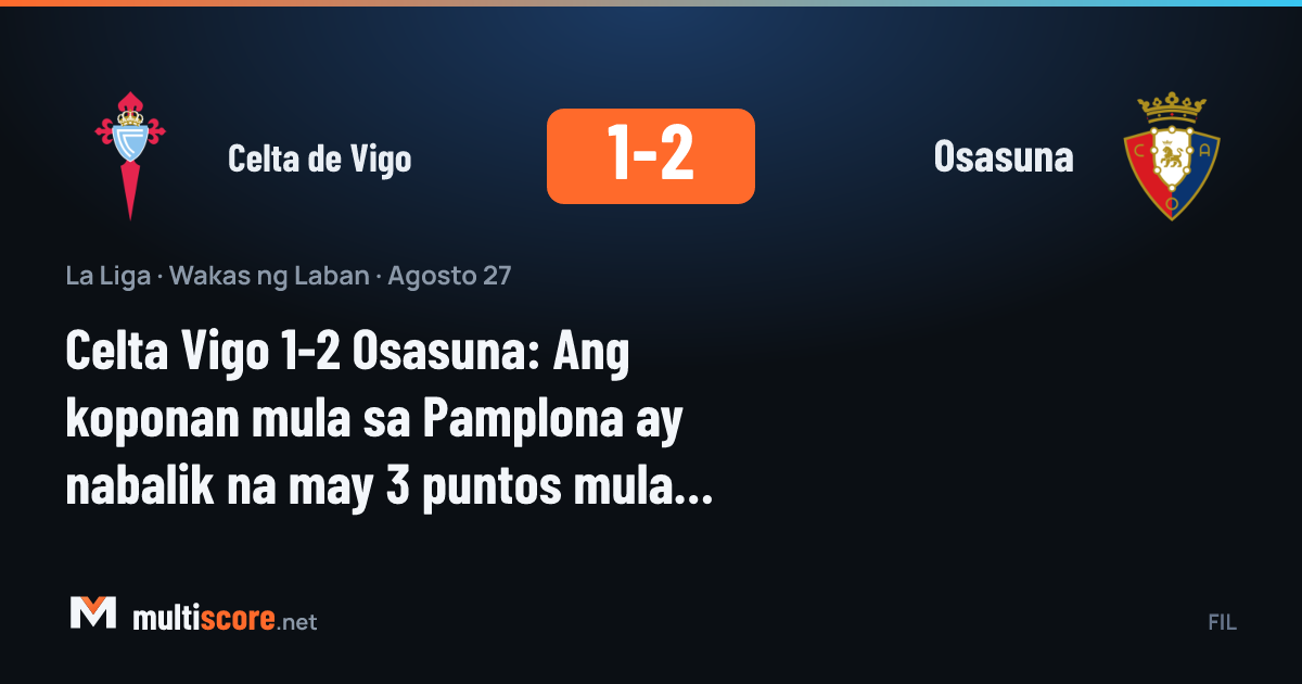 Celta Vigo - Osasuna La Liga maçından bir görüntü