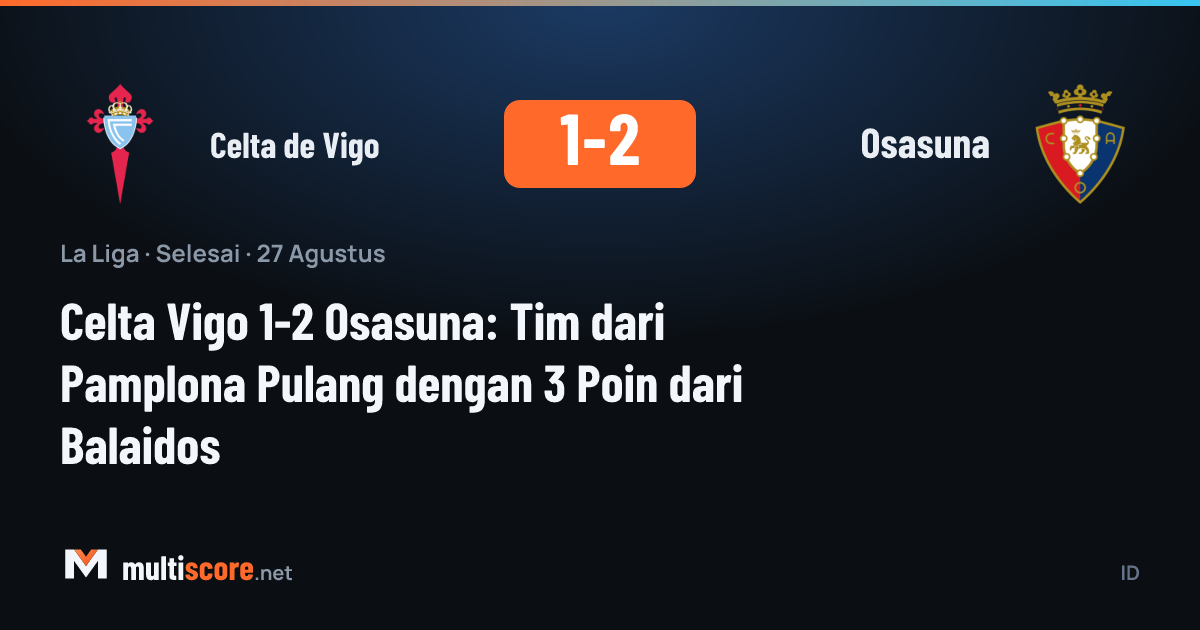 Celta Vigo - Osasuna La Liga maçından bir görüntü