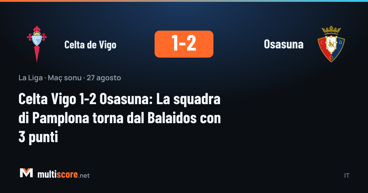Celta Vigo - Osasuna La Liga maçından bir görüntü