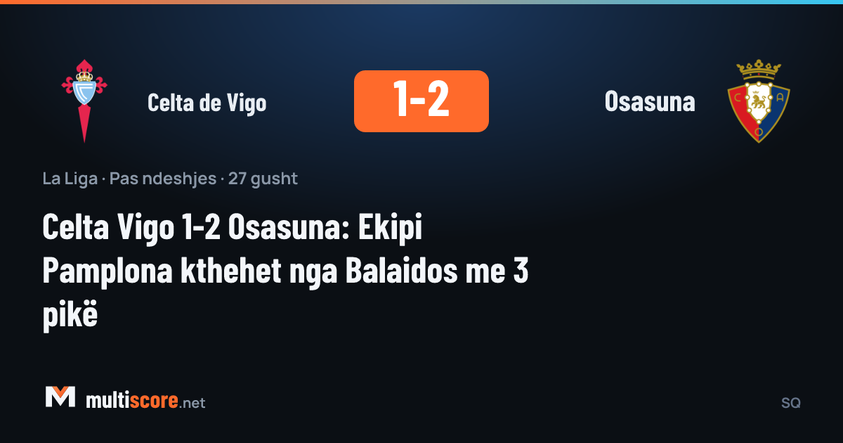 Celta Vigo - Osasuna La Liga maçından bir görüntü