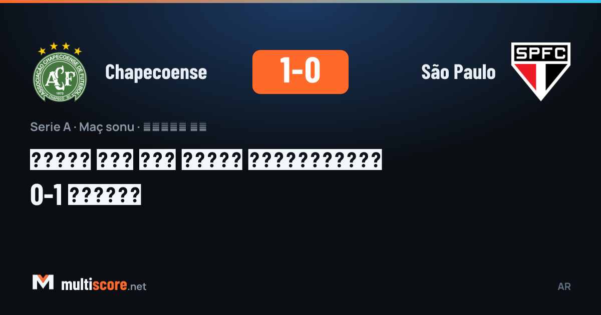 Chapecoense ile São Paulo arasındaki Serie A maçından bir kare