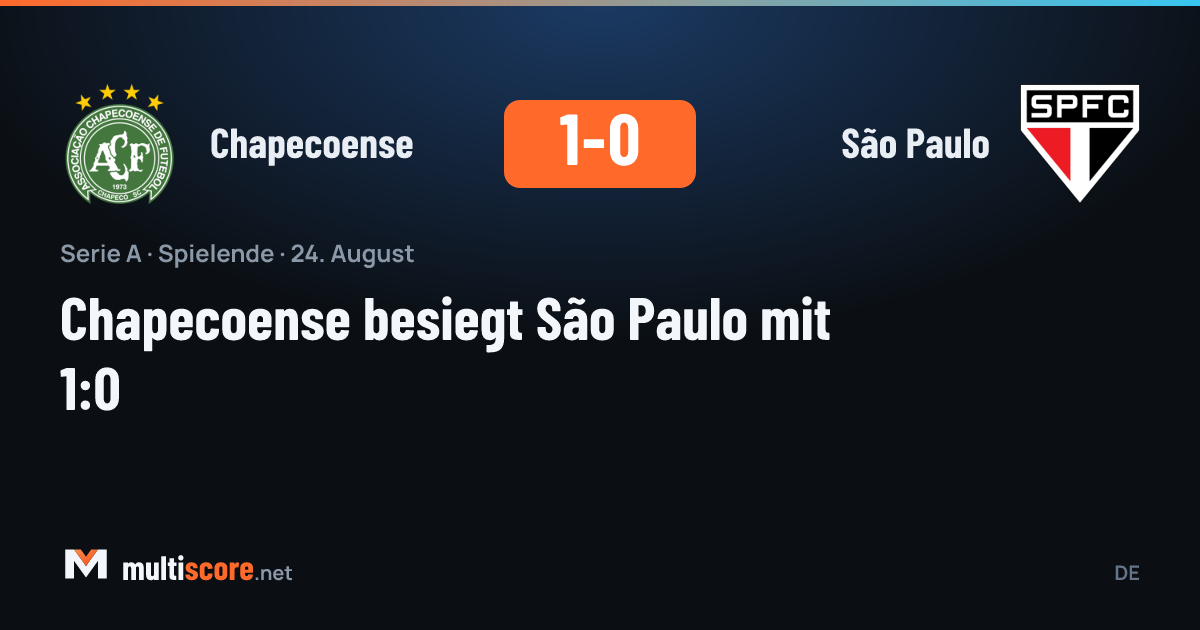 Chapecoense ile São Paulo arasındaki Serie A maçından bir kare