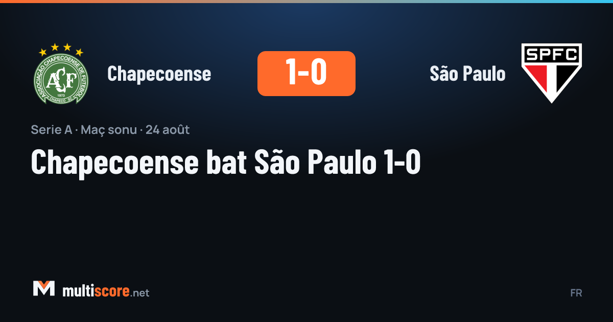 Chapecoense ile São Paulo arasındaki Serie A maçından bir kare