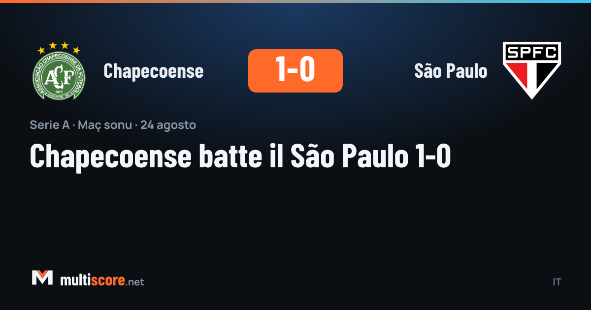 Chapecoense ile São Paulo arasındaki Serie A maçından bir kare