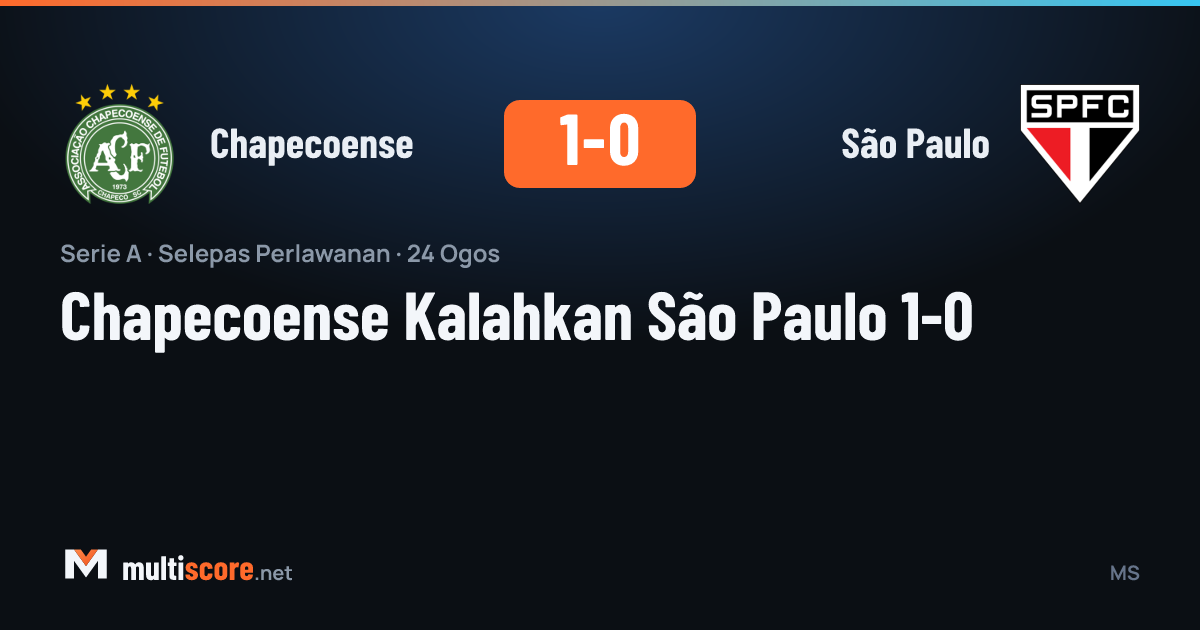 Chapecoense ile São Paulo arasındaki Serie A maçından bir kare