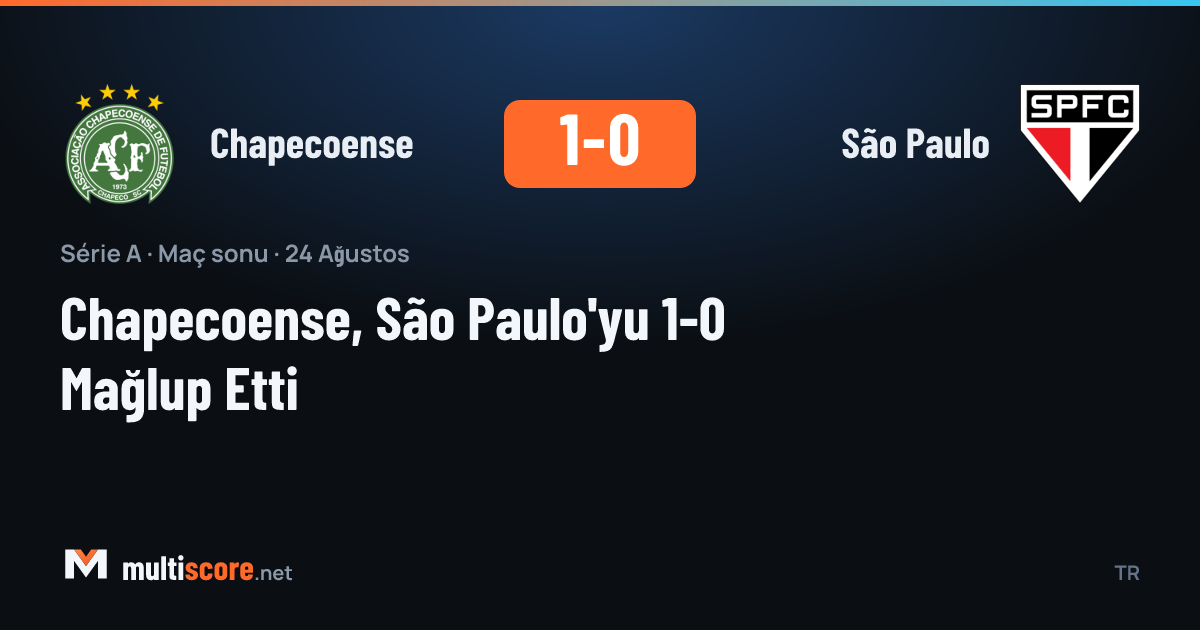 Chapecoense ile São Paulo arasındaki Serie A maçından bir kare