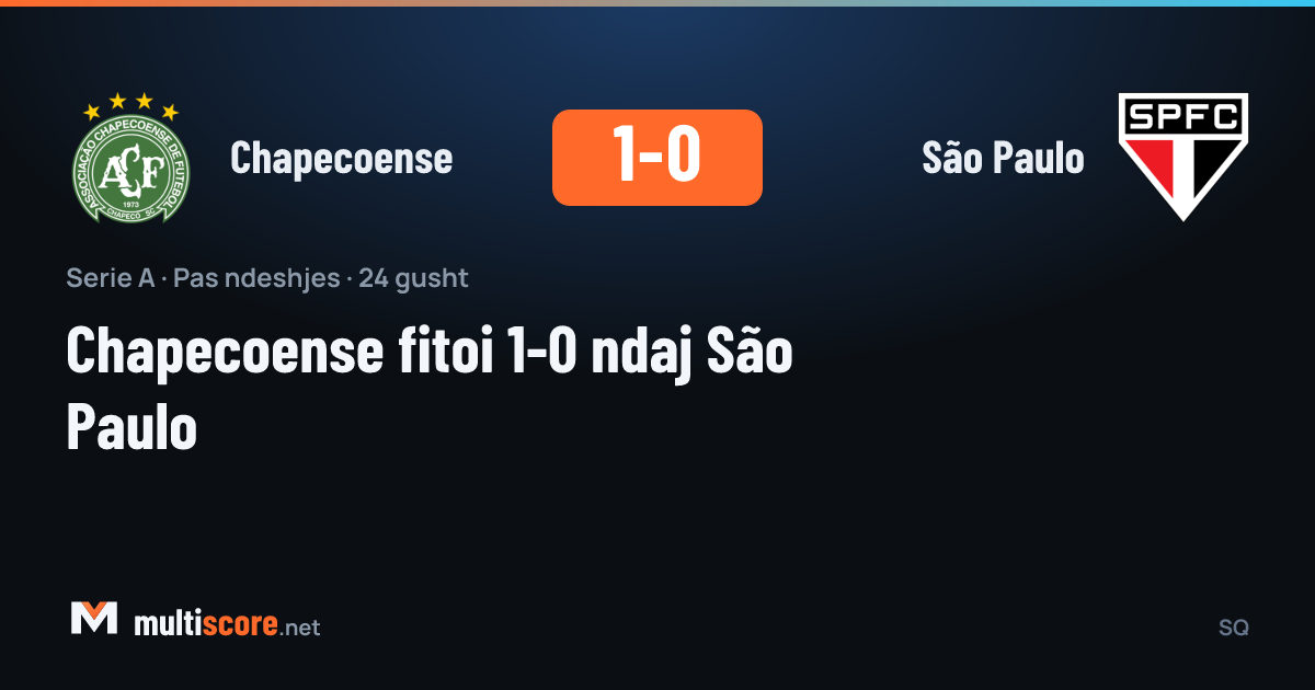 Chapecoense ile São Paulo arasındaki Serie A maçından bir kare