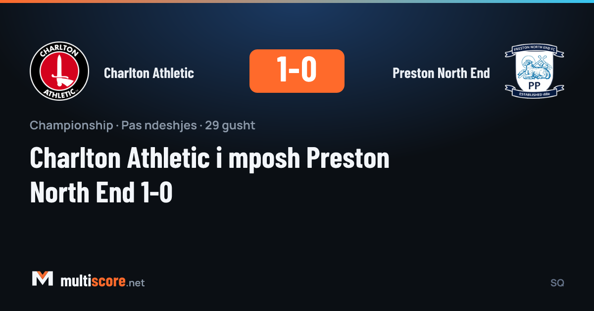 Charlton Athletic - Preston North End Championship maçı