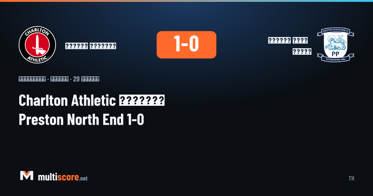 Charlton Athletic - Preston North End Championship maçı
