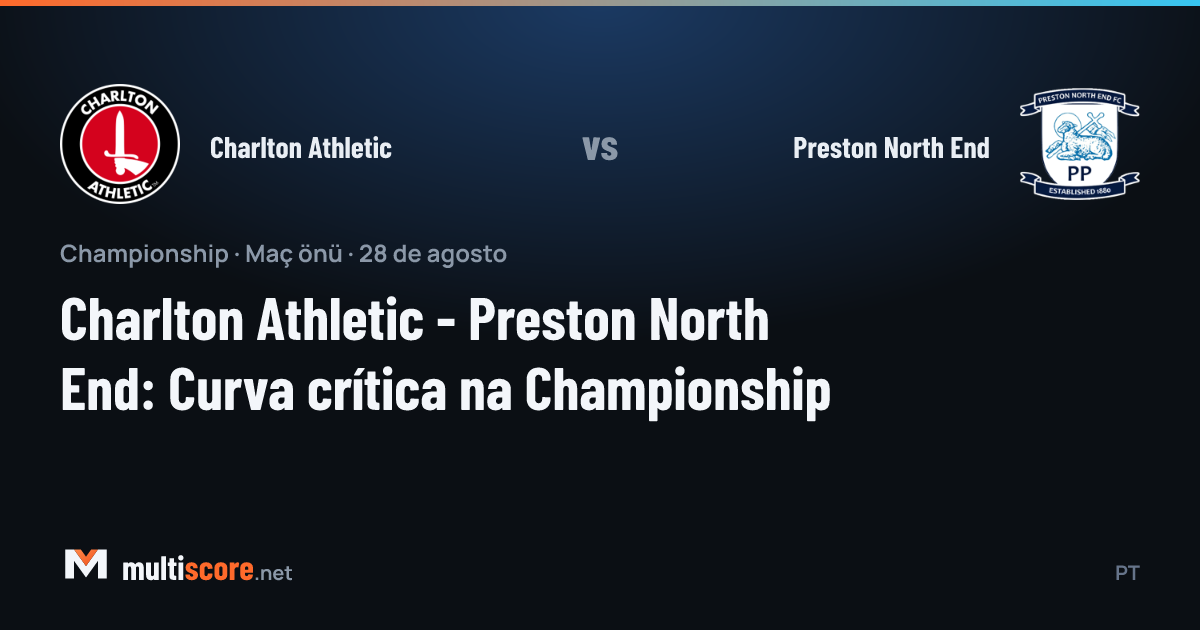 Charlton Athletic ve Preston North End oyuncuları The Valley'de mücadele ederken